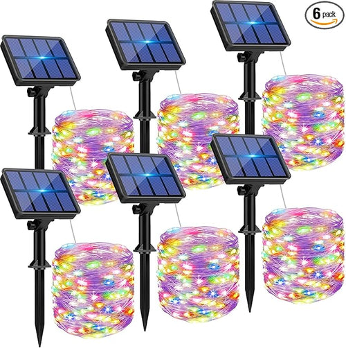 6 Pack Solar String Lights for Outside by btfarmdecorativelighting