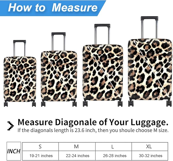 Luggage Cover Protector for 22-24 Inch Suitcases, TSA Approved Elastic Travel - Image 2