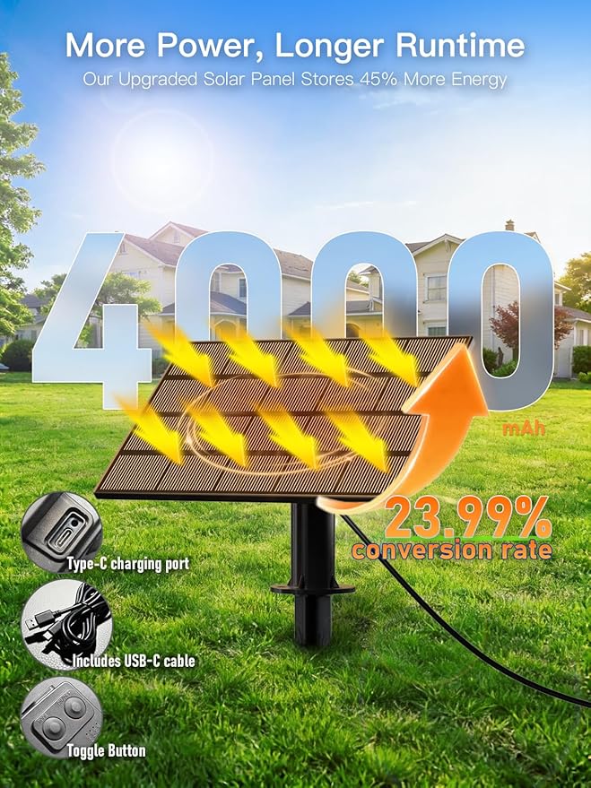 30FT Solar String Lights Outdoor Waterproof, 10+1 LED Solar Powered Lights - Image 2