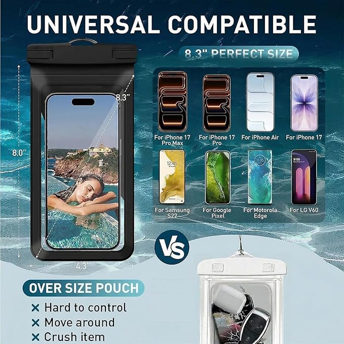 Waterproof Phone Case, with Inside Card Bag, Waterproof Phone Pouch - Image 2