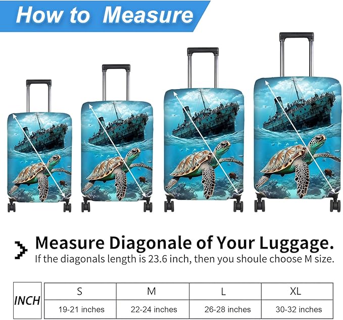 Luggage Cover Protector for 30-32 Inch Suitcases, TSA Approved Elastic Travel - Image 2