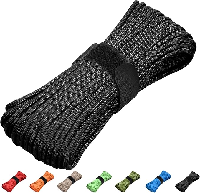 Paracord 550 Rope 100 Feet 5/32 Inch 7 Strand Type III Nylon Rope Parachute Cord by KOKKOYA