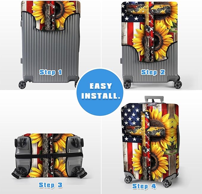 Luggage Cover Protector for 30-32 Inch Suitcases, TSA Approved Elastic Travel - Image 6