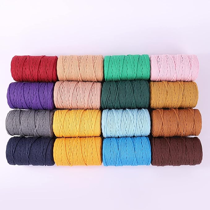 Brick Red Macrame Cord 4mm x 109Yards, Colored Cotton Rope Craft Cord Colorful - Image 5