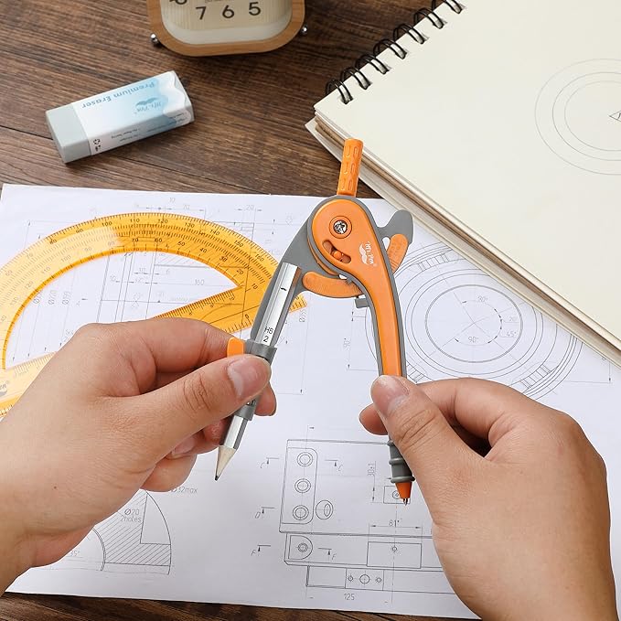 Mr. Pen- Geometry Compass and Protractor Set, 6 Inch Compass, 6 Inch Protractor - Image 6
