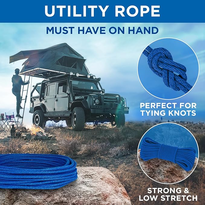 TECEUM Cotton Rope 3/16” – 50 FT – Strong All-Purpose Braided Rope – Natural - Image 6