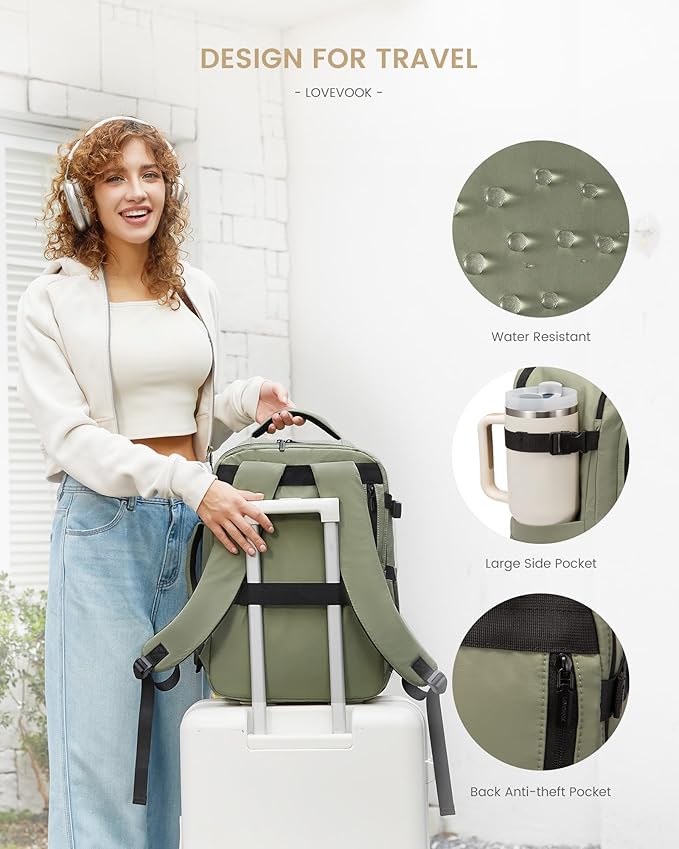 LOVEVOOK Travel Backpack for Women & Men, 50L Large Carry On Backpack Airline - Image 7