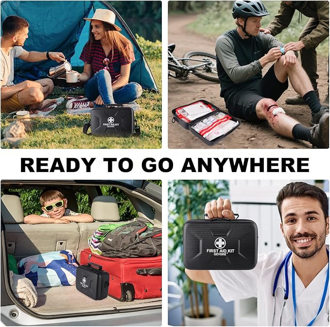 Gevoke 410 Piece Waterproof Hard Shell First Aid Kit - Image 7