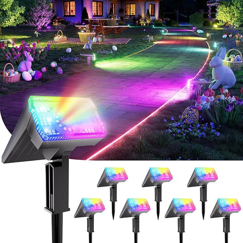 8-Pack Solar Spot Lights Outdoor Multicolor IP67 Waterproof RGB by Professionalproductionofsolarlightsoutdoor%EF%BC%9A%EF%BC%89