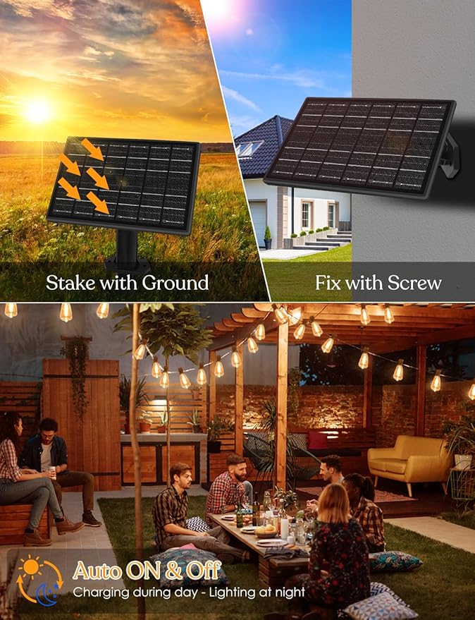 200ft Solar Outdoor String Lights - Image 6