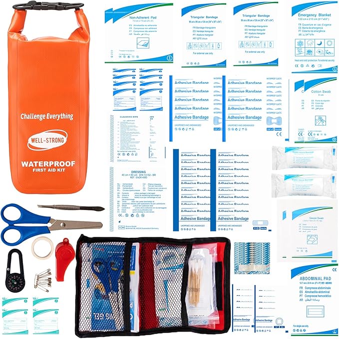 Boat First Aid Kit Waterproof, WELL-STRONG Marine Emergency Kit - Image 8