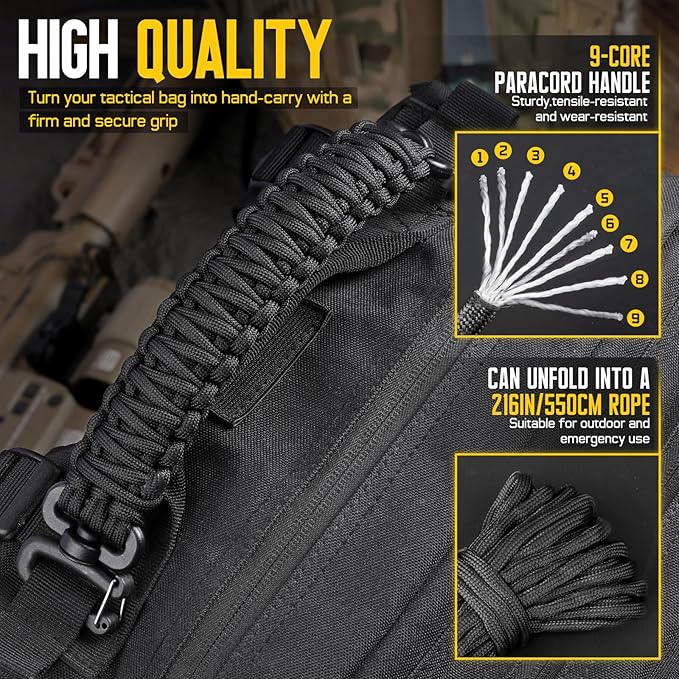 Tactical Paracord Handle，9-core Weaving Paracord Strap - Image 4