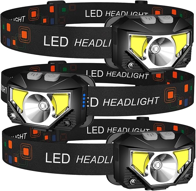 LHKNL Headlamp Flashlight, Waterproof Motion Sensor Head Lamp, 8 Mode - Image 7