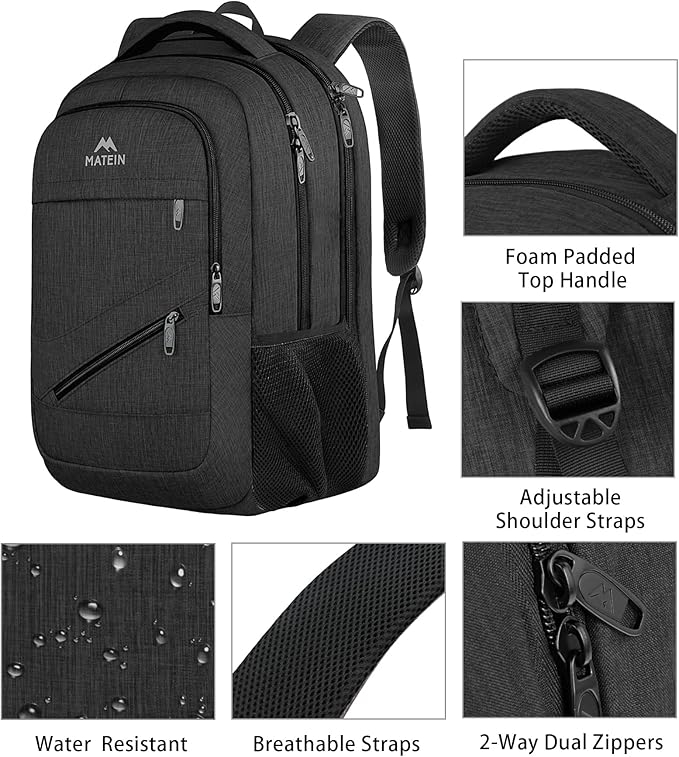MATEIN 15.6 Inch Backpack for Men Women, 20 L Personal Item Casual Backpack - Image 7