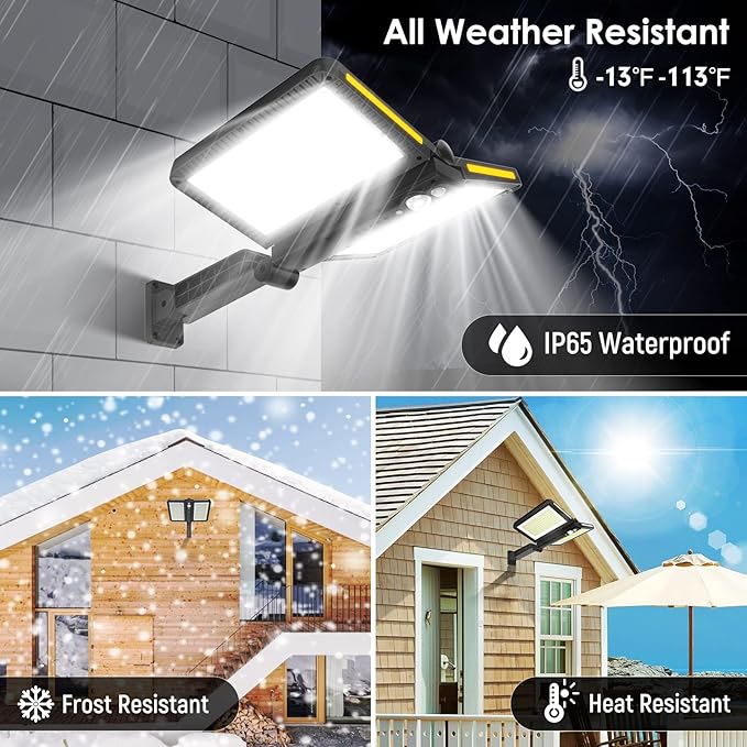 ropelux Solar Flood Lights Outdoor, 6000LM High Brightness Motion Sensor - Image 5