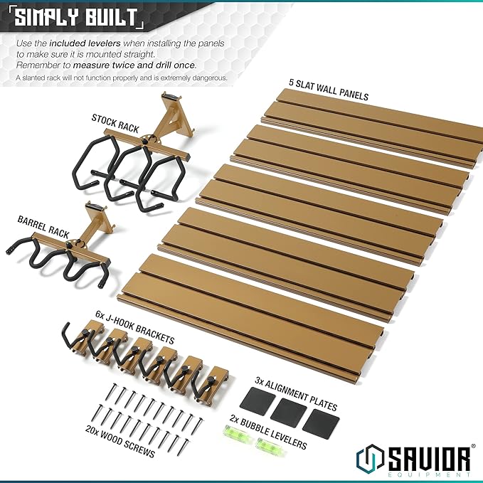 Savior Equipment Wall Rack System Heavy-Duty Steel Tactical Rifle Carbine - Image 6