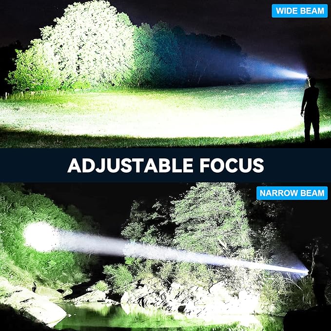 Kmivo Flashlight Rechargeable LED High Lumens, 000 Lumens Super Bright Flash - Image 5