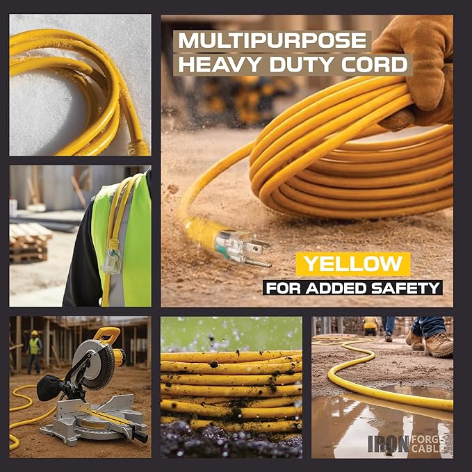IRON FORGE CABLE 2 Pack of 25 Foot Outdoor Extension Cords - Image 7