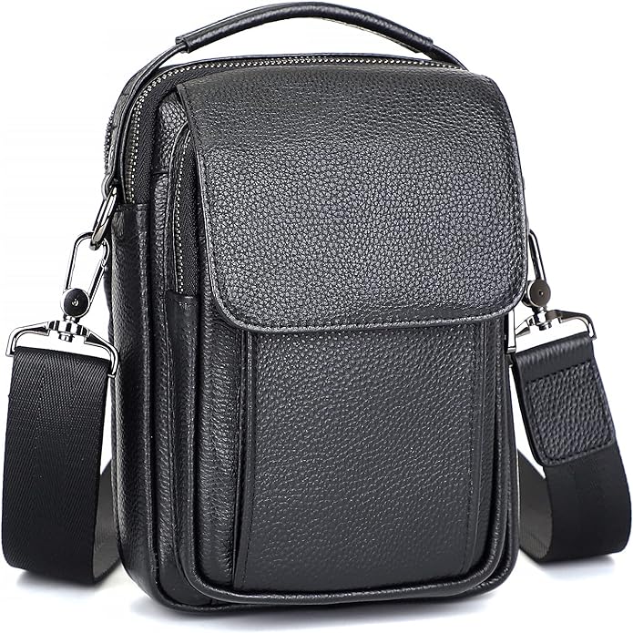 Augus Leather Small Messenger Bag by Augus