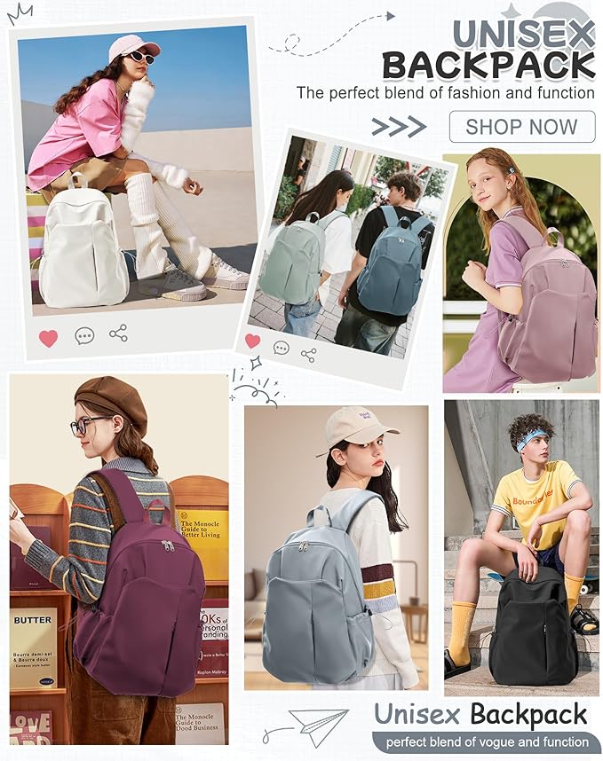 Small Backpack for School Girls Kids Women, Waterproof Bookbag Cute High School - Image 9