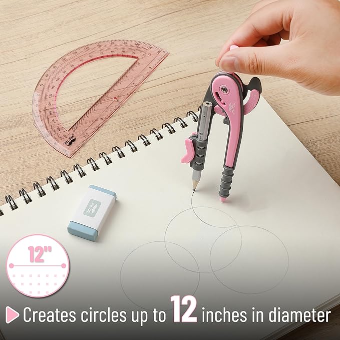 Mr. Pen- Geometry Compass and Protractor Set, 6 Inch Compass, 6 Inch Protractor - Image 3