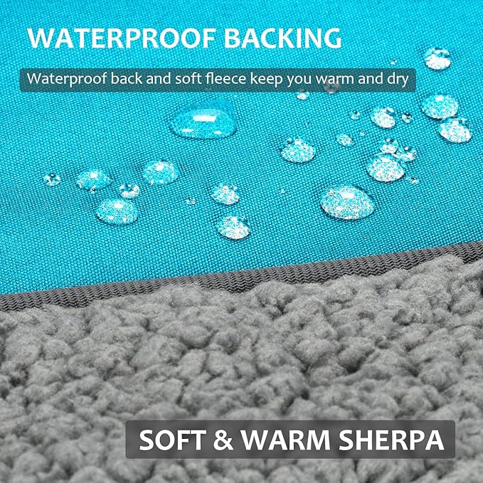 Tirrinia Large Waterproof Outdoor Blanket, Soft Warm Windproof Stadium Blanket - Image 2