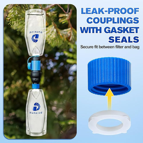 1L Collapsible Water Filter Bags and Water Filter Coupling Kit Compatible - Image 2