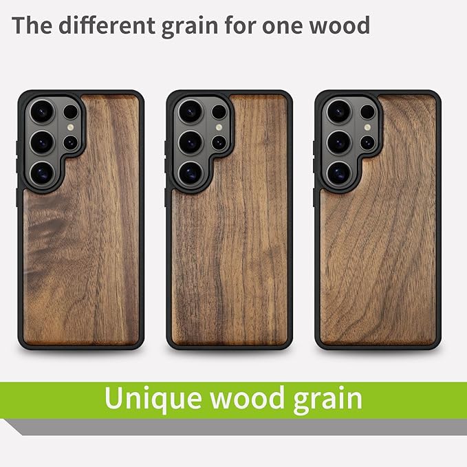 Carveit Magnetic Wooden Case for Samsung Galaxy S26 Ultra Case 2026, TPU - Image 7