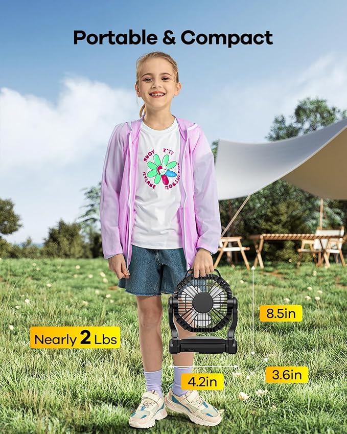 30000mAh Rechargeable Camping Fan - Image 7