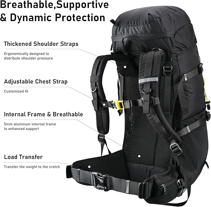 N NEVO RHINO 40L Internal Frame Hiking Backpack - Image 3