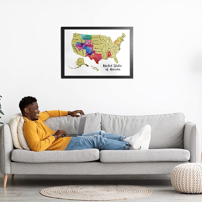 TRAVELISIMO Scratch Off Map of The United States, 12x17 inch Scratch USA - Image 7
