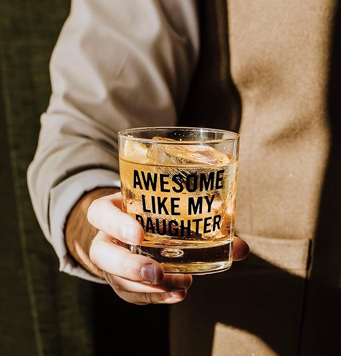 Nogrit Father's Day Whiskey Glasses from Daughter 10 oz, Funny Dad Gifts - Image 4