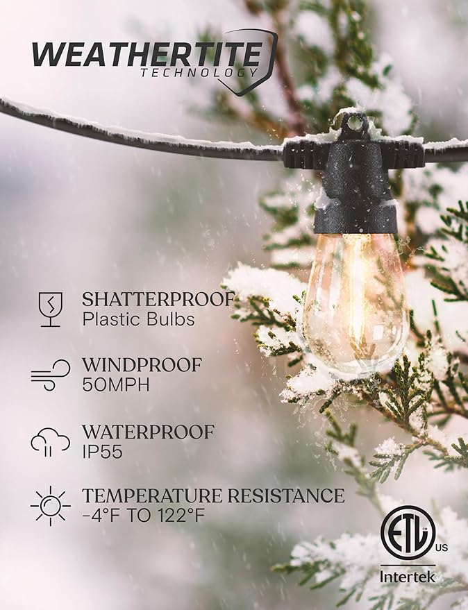 Brightech 48 FT Ambience Pro Outdoor Solar String Lights - Image 2