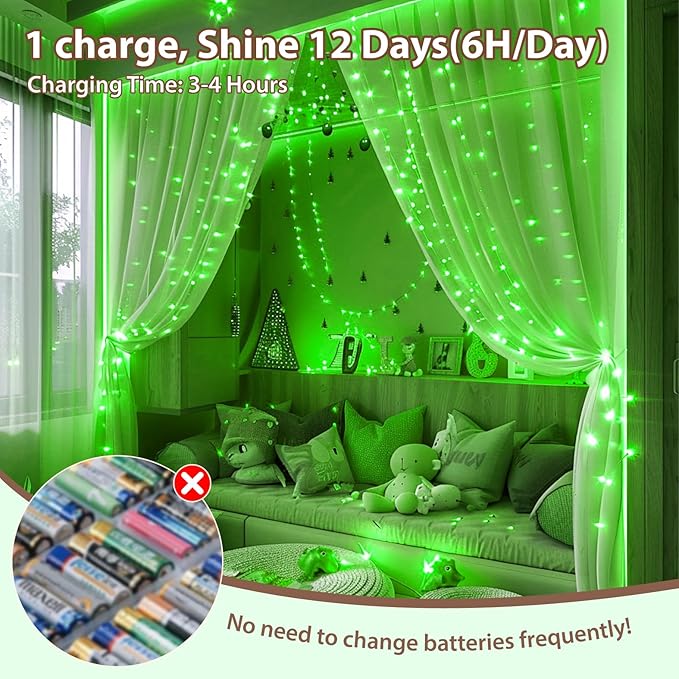 HXWEIYE Rechargeable Fairy Lights - Image 3