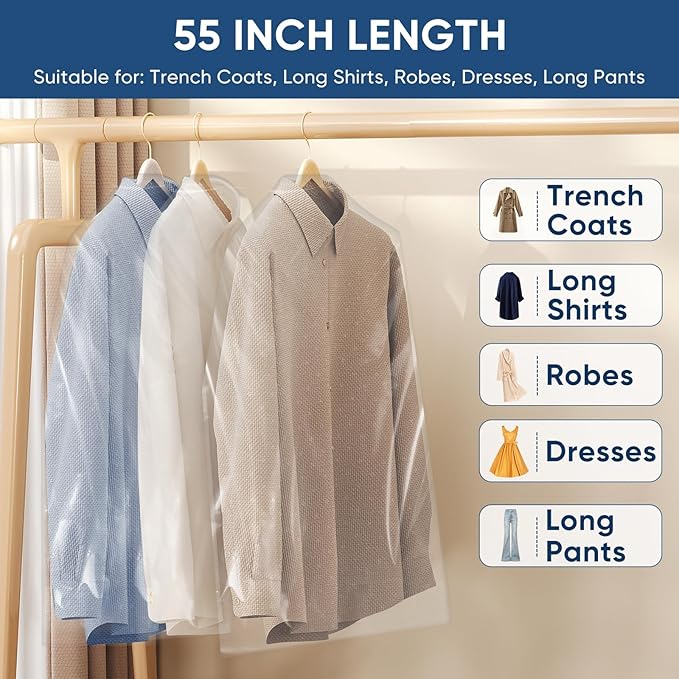 100 Pack 23.6"x55" Garment Bags - Image 3