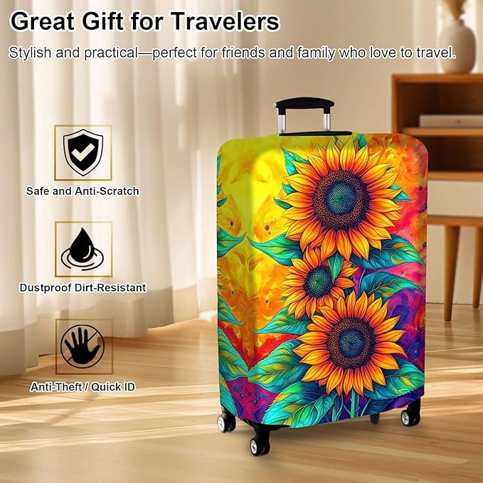 Luggage Cover Protector for 19-20 Inch Suitcases, TSA Approved Elastic Travel - Image 7