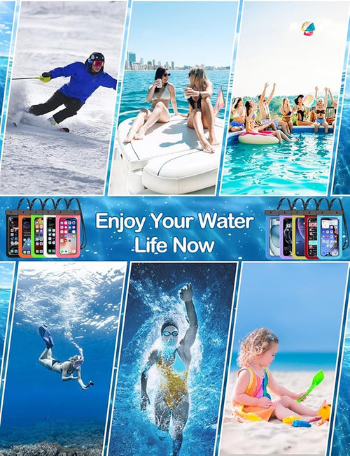 2 Pack Black White Universal Waterproof Phone Pouch, Large Phone Waterproof - Image 2