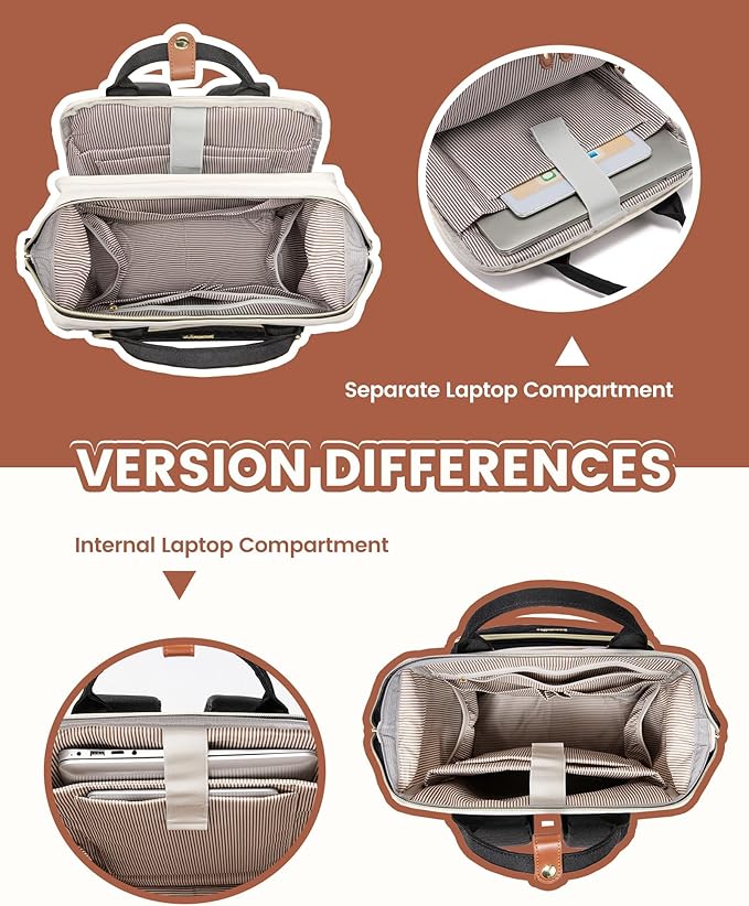 LOVEVOOK Laptop Backpack for Women, 15.6 inch Waterproof Nurse Bag Teacher Work - Image 4