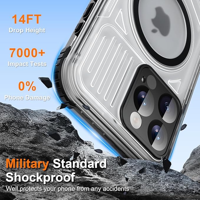 WIFORT for iPhone 15 Pro Max Waterproof Case, 360 Full Body Sealed Protection - Image 9