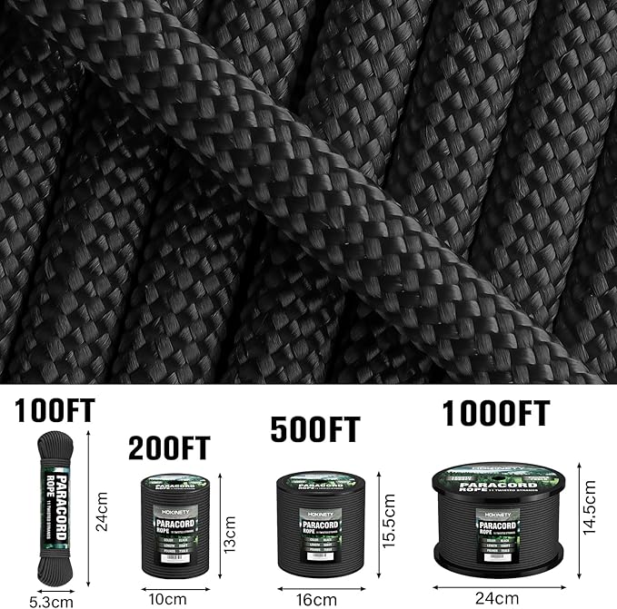 750lb Paracord Rope - 4mm 11 Strand Parachute para Cord Spool Rope Utility - Image 8