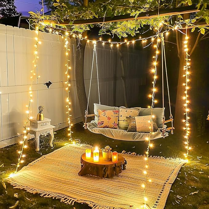 JMEXSUSS 400 LED Christmas Lights Indoor Outdoor, 132 ft Warm White String - Image 4