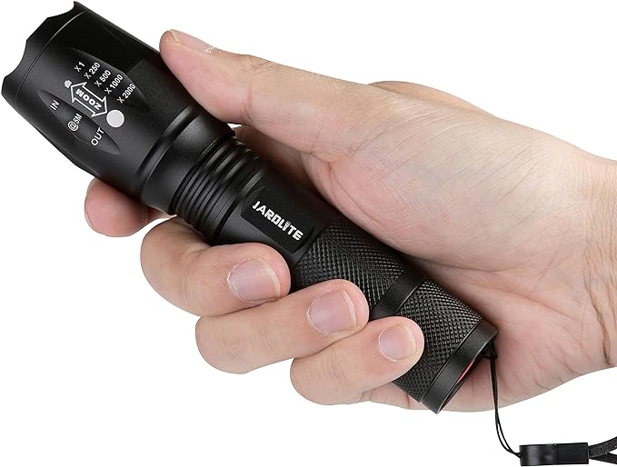 JARDLITE 8 Pack LED Emergency Handheld Flashlight, Adjustable Focus, Water - Image 3