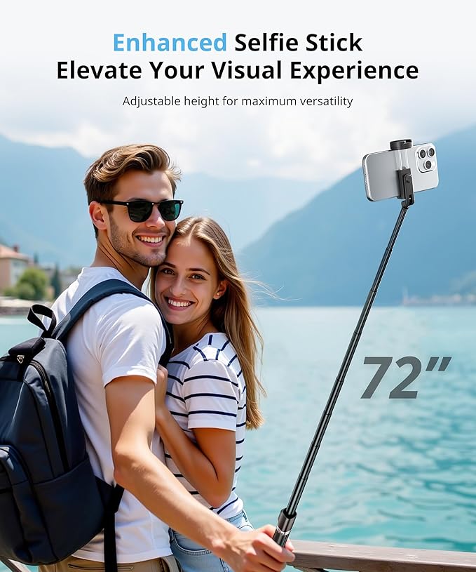 Fuloview 72'' Selfie Stick Tripod, Tripod - Image 2
