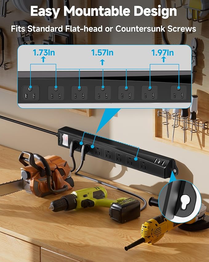 Outdoor Power Strip Weatherproof IPX6, 1625W/13A 15 Ft Extension Cord - Image 5