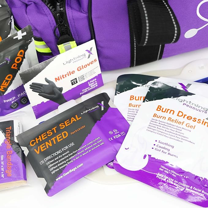 Lightning X MB30-SKC Large EMT Trauma Kit | Fully Stocked First Responder Bag - Image 2