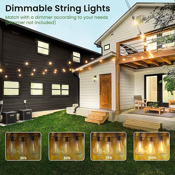 Outdoor String Lights 50FT LED String Lights - Image 2