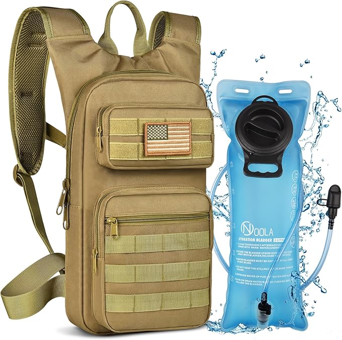 NOOLA Hydration Backpack with 3L TPU Water Bladder, Tactical Molle Water by NOOLA
