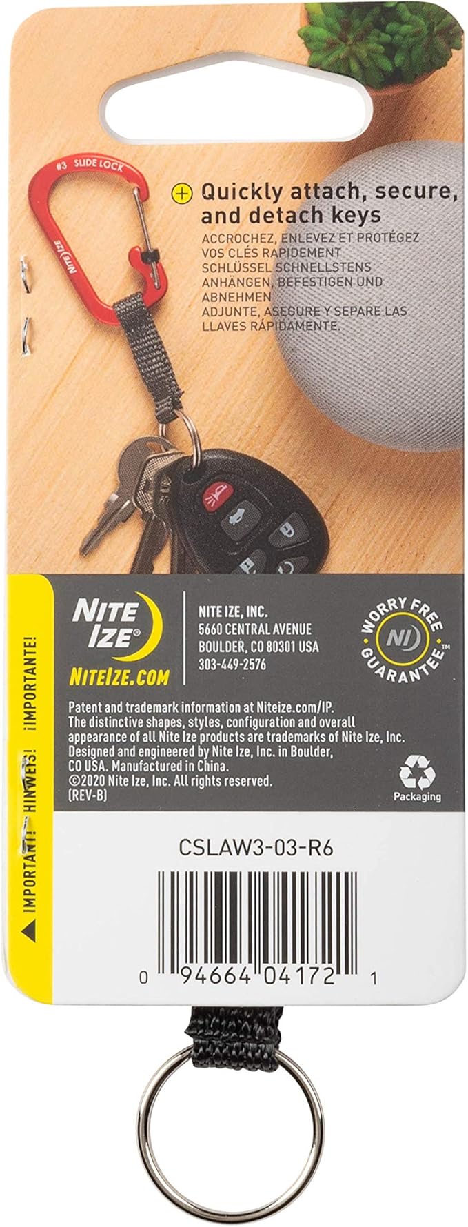 Nite Ize SlideLock Key Ring, Locking Carabiner Key Chain - Image 9
