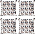 Ambesonne Sea Animals Decorative Throw Pillow Case Pack of 4, Seals by Ambesonne