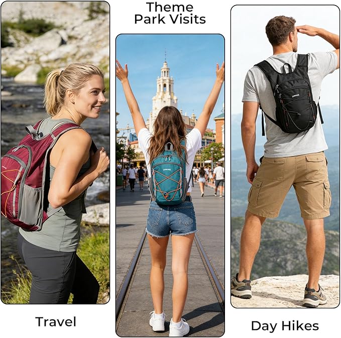 13L Small Hiking Backpack for Women Men, Lightweight Foldable Day pack - Image 8